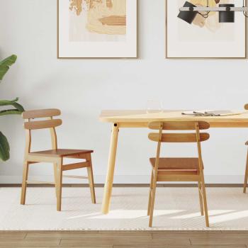 ARDEBO.de - Esszimmerstuhl 2 pcs Natur Massivholz