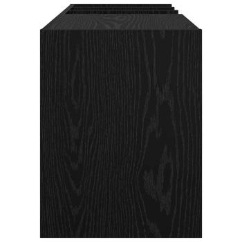 Schallplattenschrank Schwarz Eichen-Optik 78,5 x 35 x 45 cm