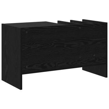 Schallplattenschrank Schwarz Eichen-Optik 78,5 x 35 x 45 cm