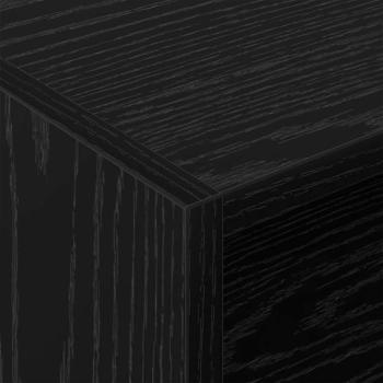 Schallplattenschrank Schwarz Eichen-Optik 78,5 x 35 x 45 cm