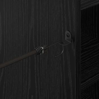 Golf Schrank Mit Rad Uni Schwarz Eichen-Optik 65 x 45 x 98 cm