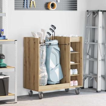 ARDEBO.de - Golf Schrank Mit Rad Uni Artisan-Eiche 65 x 45 x 98 cm