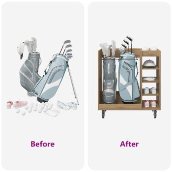 Golf Schrank Mit Rad Uni Artisan-Eiche 65 x 45 x 98 cm