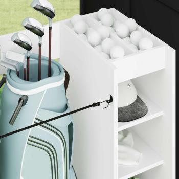 Golf Schrank Mit Rad Uni Weiß 120 x 45 x 98 cm