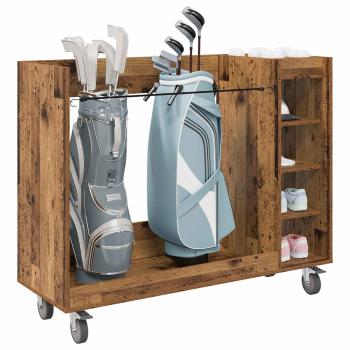 Golf Schrank Mit Rad Uni Altholz 65 x 45 x 98 cm