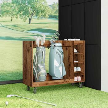Golf Schrank Mit Rad Uni Altholz 65 x 45 x 98 cm