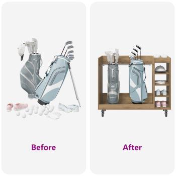 Golf Schrank Mit Rad Uni Artisan-Eiche 120 x 45 x 98 cm