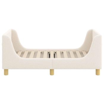 Kinderbettgestell mit Kopfteil Creme 70 x 140 cm Schafstoff