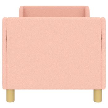Kinderbettgestell mit Kopfteil Rosa 70 x 140 cm Schafstoff