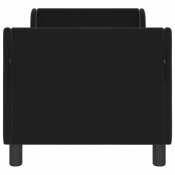 Kinderbettgestell mit Kopfteil Schwarz 70 x 140 cm Samt