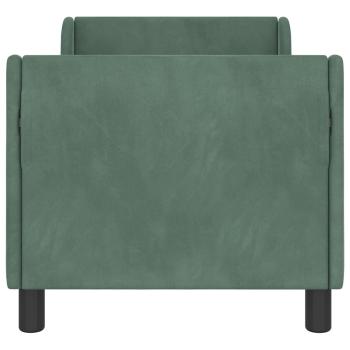 Kinderbettgestell mit Kopfteil Meergrün 70 x 140 cm Samt