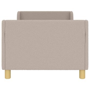 Kinderbettgestell mit Kopfteil Hellgrau 80 x 160 cm Schafstoff