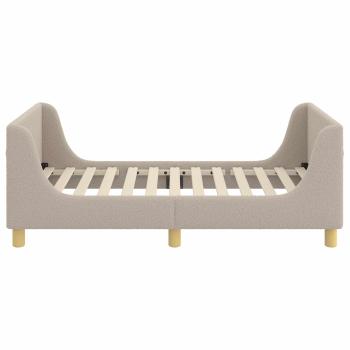 Kinderbettgestell mit Kopfteil Hellgrau 80 x 160 cm Schafstoff