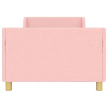 Kinderbettgestell mit Kopfteil Rosa 80 x 200 cm Bouclé