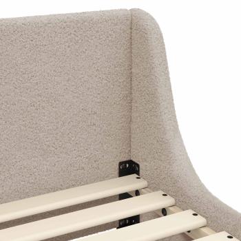 Kinderbettgestell mit Kopfteil Hellgrau 80 x 200 cm Schafstoff