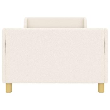 Kinderbettgestell mit Kopfteil Creme 90 x 190 cm Schafstoff