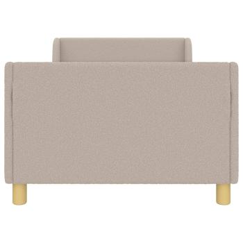 Kinderbettgestell mit Kopfteil Hellgrau 90 x 200 cm Schafstoff