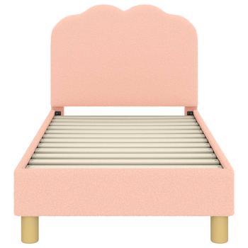 Kinderbettgestell mit Kopfteil Rosa 70 x 140 cm Schafstoff