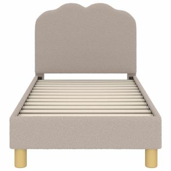 Kinderbettgestell mit Kopfteil Hellgrau 70 x 140 cm Schafstoff