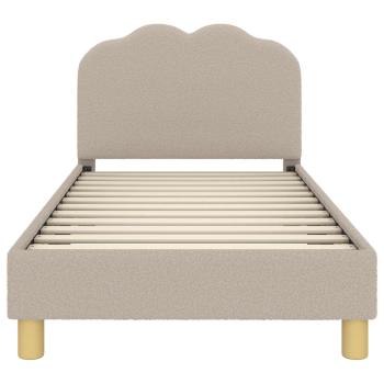 Kinderbettgestell mit Kopfteil Hellgrau 80 x 160 cm Schafstoff