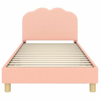 Kinderbettgestell mit Kopfteil Rosa 80 x 200 cm Schafstoff