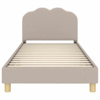 Kinderbettgestell mit Kopfteil Hellgrau 80 x 200 cm Schafstoff