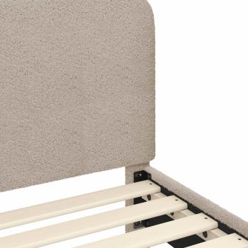 Kinderbettgestell mit Kopfteil Hellgrau 80 x 200 cm Schafstoff