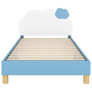 Kinderbettgestell mit Kopfteil Blau 80 x 200 cm PU