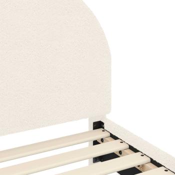 Kinderbettgestell mit Kopfteil Creme 70 x 140 cm Schafstoff