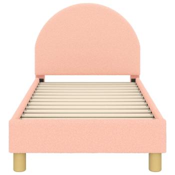 Kinderbettgestell mit Kopfteil Rosa 70 x 140 cm Schafstoff