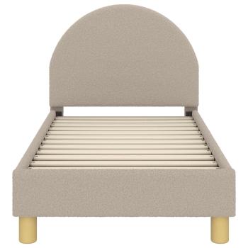 Kinderbettgestell mit Kopfteil Hellgrau 70 x 140 cm Schafstoff