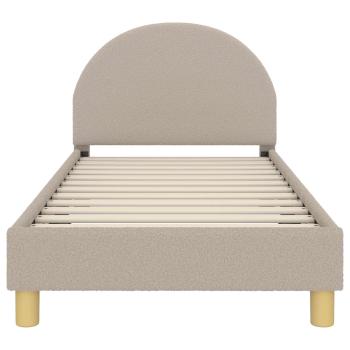 Kinderbettgestell mit Kopfteil Hellgrau 80 x 160 cm Schafstoff