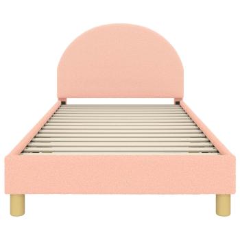 Kinderbettgestell mit Kopfteil Rosa 80 x 200 cm Schafstoff