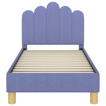 Kinderbettgestell mit Kopfteil Jeans blau 70 x 140 cm Stoff