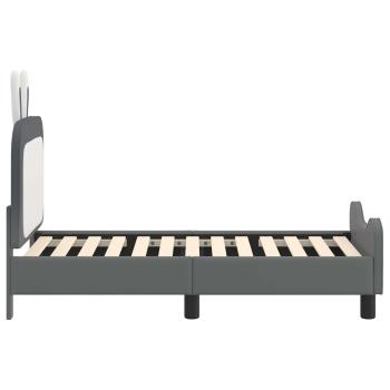 Kinderbettgestell mit Kopfteil Hellgrau 70 x 140 cm PU