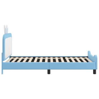 Kinderbettgestell mit Kopfteil mit Kopfteil Blau 90 x 200 cm PU