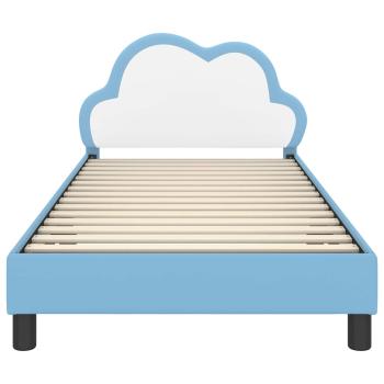 Kinderbettgestell mit Kopfteil mit Kopfteil Blau 80 x 200 cm PU