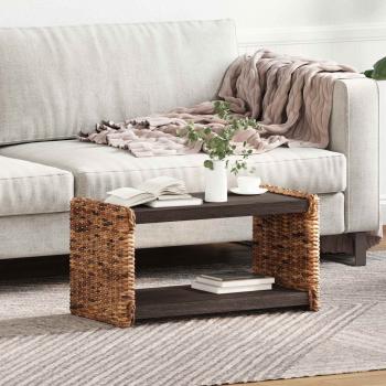 ARDEBO.de - Beistelltisch Natur 44,5 x 45 x 45 cm Massives Mahagoni Holz