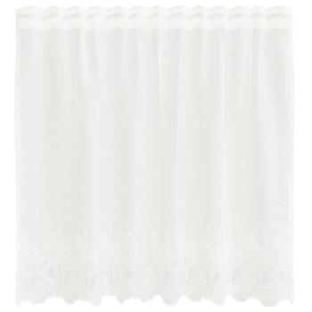 Spitzenvorhang mit Vorhängen Floral Weiß 100 x 150 cm Polyester