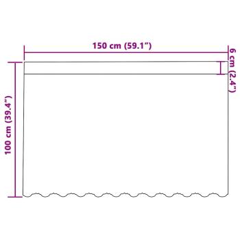 Spitzenvorhang mit Vorhängen Floral Weiß 100 x 150 cm Polyester