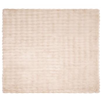 Kunstfell Kaninchenfell Decke Beige 130 x 150 cm Polyester