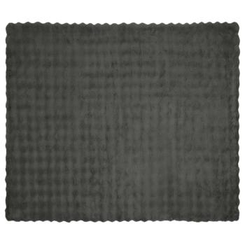 Kunstfell Kaninchenfell Decke Dunkelgrau 130 x 150 cm Polyester