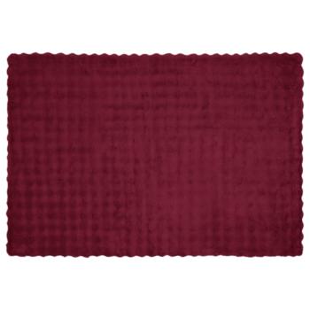 Kunstfell Kaninchenfell Decke Bordeauxrot 130 x 150 cm