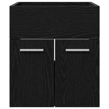 Waschbeckenunterschrank Schwarz Eichen-Optik 41 x 38,5 x 46 cm