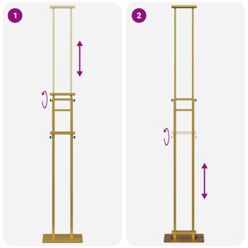 Messestände 2 pcs Gold 30 x 24 x 208 cm Eisen