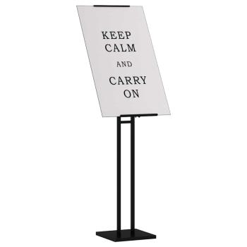 Messestände 2 pcs Schwarz 26,5 x 26,5 x 127 cm Eisen