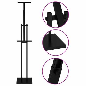 Messestände 2 pcs Schwarz 26,5 x 26,5 x 127 cm Eisen