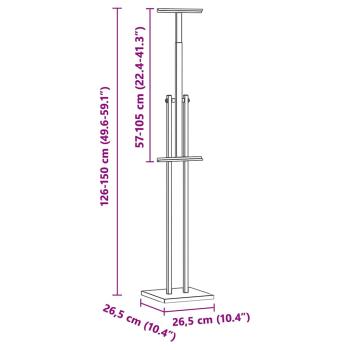 Messestände 2 pcs Schwarz 26,5 x 26,5 x 127 cm Eisen