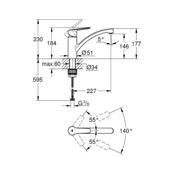 GROHE QuickFix Start Einhebelmischer, 1/2", chrom (30530002)