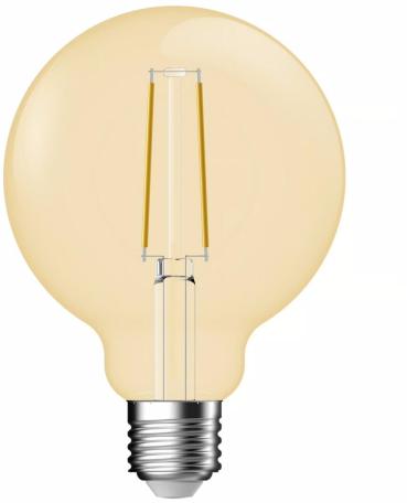 Nordlux Deco E27 G95 Dim Leuchtmittel, 4,2W, 400lm, 2500K, goldfarben (2080172758)